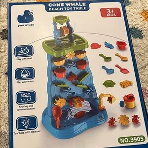 Beach Toy Table for Kids - Blue and Green